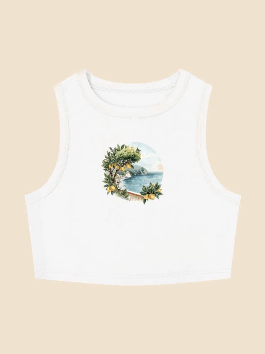 Limoncello Coast Crop Tank